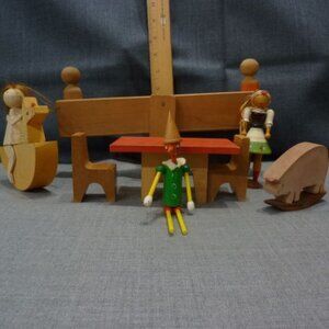 Set of wooden toys